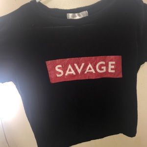 Savage crop top